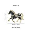 Creative Rhinestone Drip Glaze Little Horse Brooch - Exquisite Lapel Pin for Suit Coats