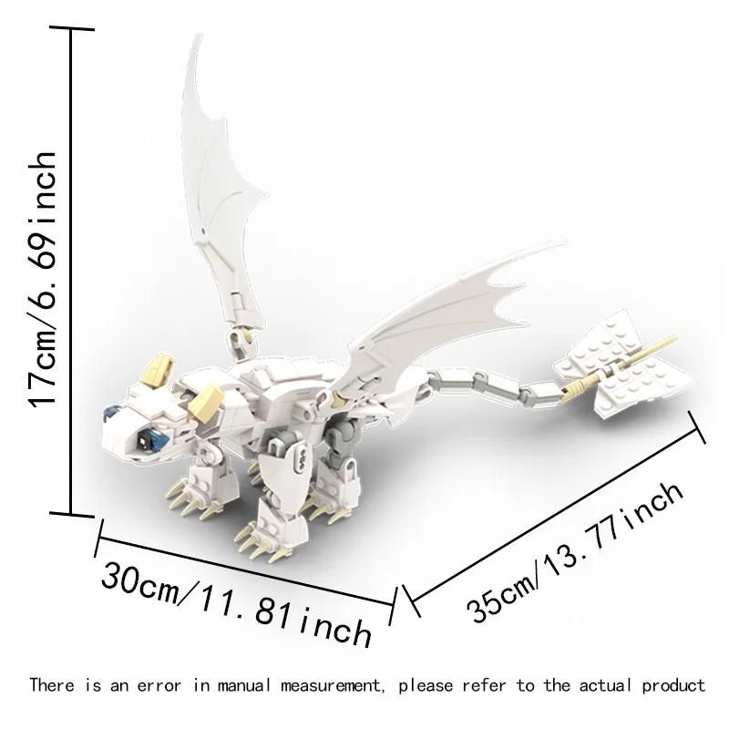 MOC Film Zug Drachenfigur Bausteine Konstruktionsspielzeug Für Jungen Ohnezahn Nachtschatten Drache Bausteine Für Kinderspielzeug