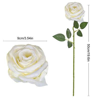 1pcs Artificial Flowers with Faux Stems Artificial Silk Roses Floral Wedding Bouquet for Wedding Centerpiece Home Party Decor
