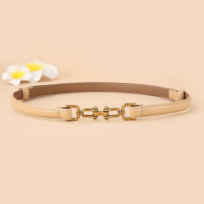 Mei Mary Korean style genuine leather skinny belt - women's fashion dress decoration waist chain - versatile suit waist cincher belt