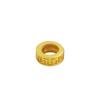 Gold-Plated Six-Character Mantra Spacer Beads with Swastika Design for DIY Beading.