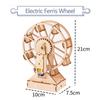 Drewniane DIY Trójwymiarowe Elektryczne Koło Młynarskie Puzzle Edukacyjne Zabawki dla Dzieci Model 3D Rękodzieło Prezenty Ozdoby P286