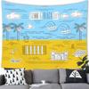 Summer Beach Tapestry Wall Hanging Cartoon Summer Beach  Party Home Bedroom Living Room Aestheticism Decor Background Tapestry