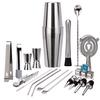 Stainless Steel Bartender 22-Piece Set, Cocktail Shaker Shaker, Dispenser, Ounce Cup Bartending Tool