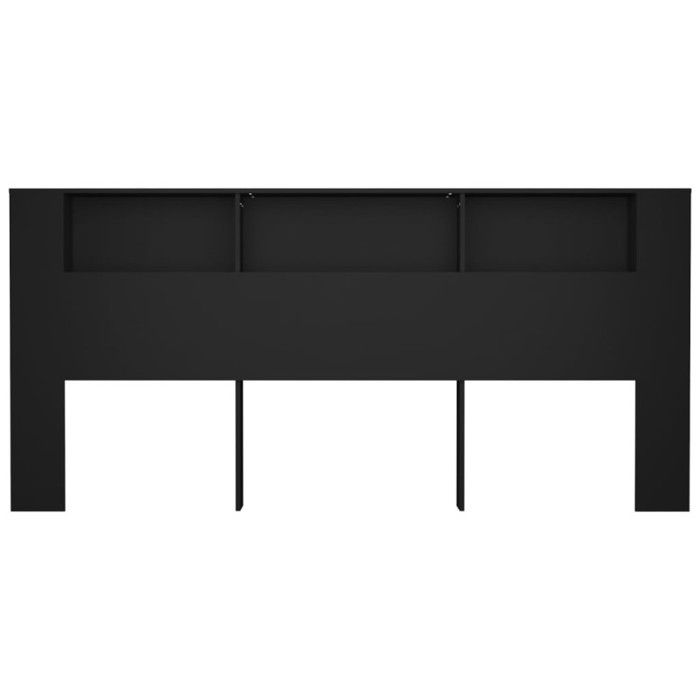VidaXL Armoire de tête de lit Noir 220x18,5x104,5 cm 811962