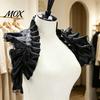 Mode Halsdekor Vintage Viktorianisches Rüschen Schulterumhang Schal, Gotischer Falscher Kragen Schulterwickel Verstellbares Band Krawatte Capelet mit für Cosplay Kostüm