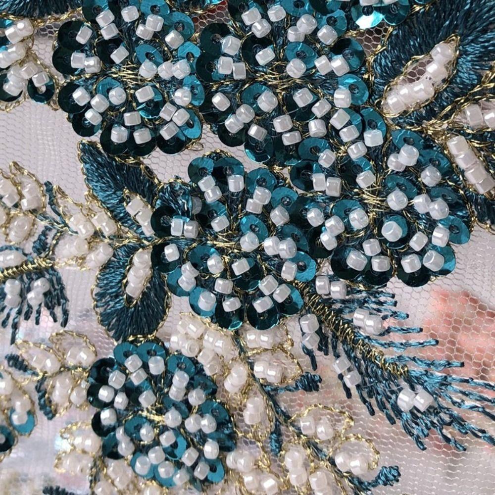 DIY Embroidered Floral Patches Sequin Embroidery Sequins Patches Lace Appliques  Stage Costumes