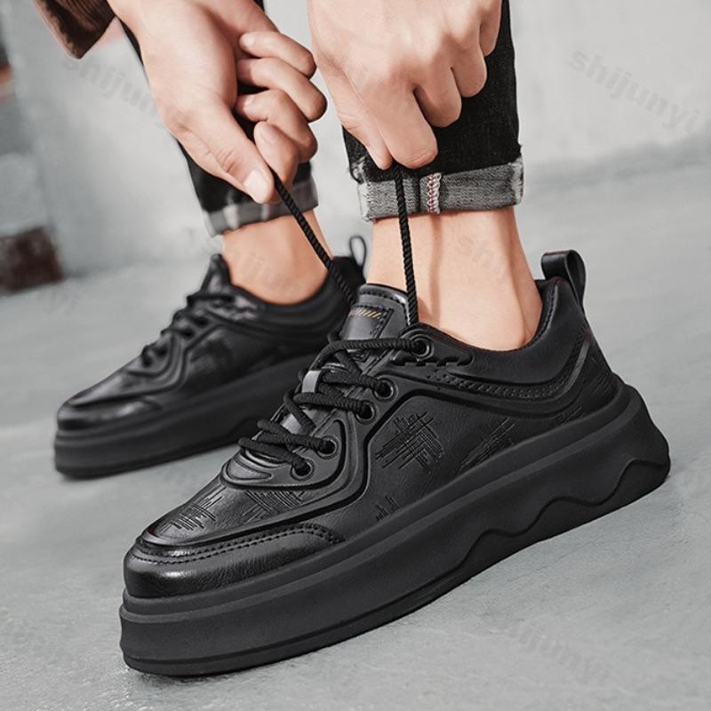 Fashion 2025 Autumn New Concise Fashion Low Top Thick Soled Casual Shoes for Men Versatile Comfortable Non Slip Niche Platform sneakers