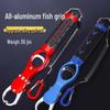 Aluminum Alloy Fishing Pliers with Scale, Large Fish Gripper, Lightweight & Portable, Red/Blue