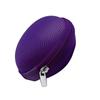 Sac de Rangement Rond pour Écouteurs Matériau Composite Fermeture Éclair Durable Conception Portable Étui de Transport pour Écouteurs Câble USB Pochette Organisateur