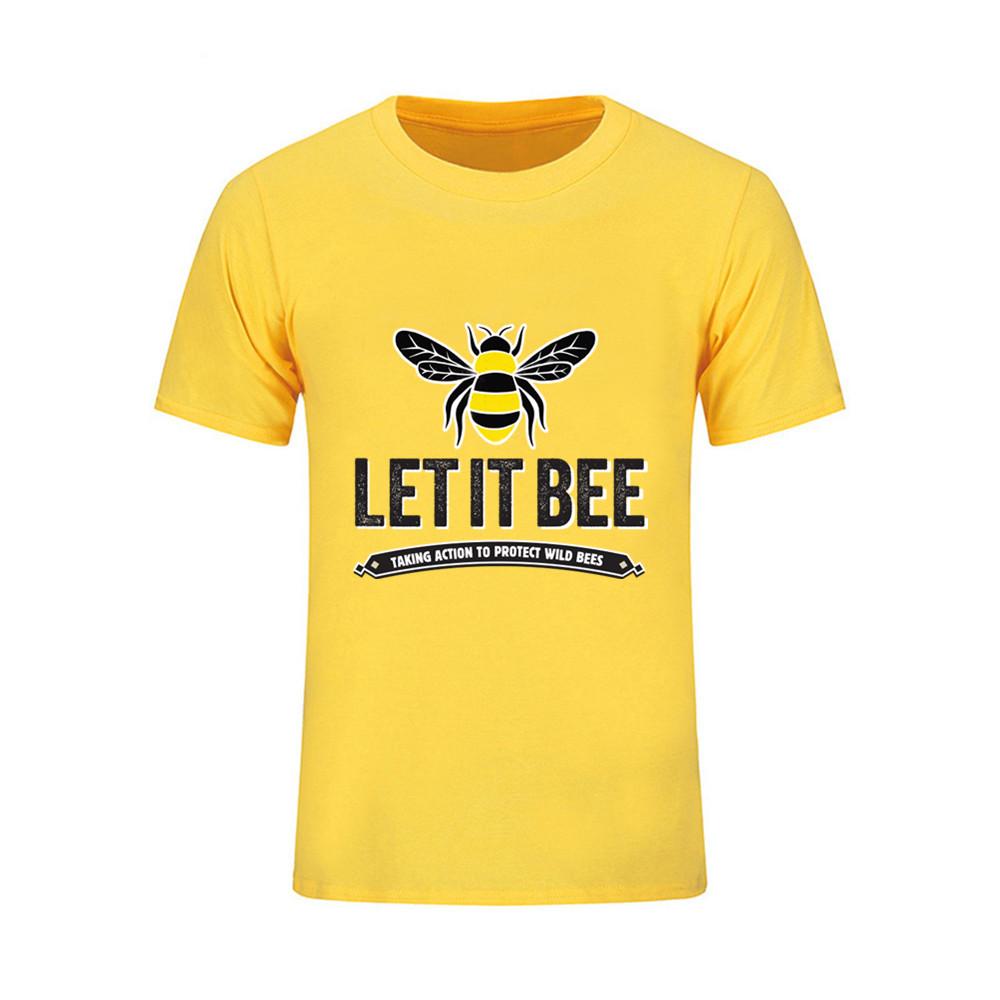 Honey Bee Fashion Funny T Shirt Lovely Personality Man Art Custom Cotton O Neck T