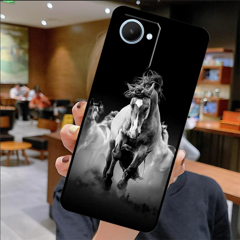 

Horse Stallion Riding Colt Case For Realme GT 6 6T 5 GT7 Pro 10 11 12 13 14 Pro Plus C67 C61 C53 C51 C21Y C25S C55 C75 Realme GT7 Pro