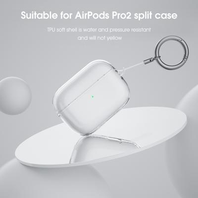 Earbud Protective Sleeve Anti-drop Shock-proof Transparent Soft TPU Bluetooth-compatible Earphone Split Case for AirPods Pro 2