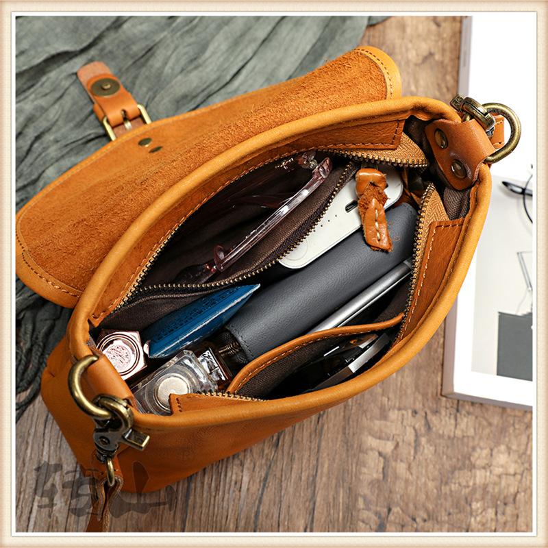 Retro Genuine Leather Women Summer Small Bag 2026 New Simple Leisure Nature Cowhide Female Shoulder & Crossbody Bags