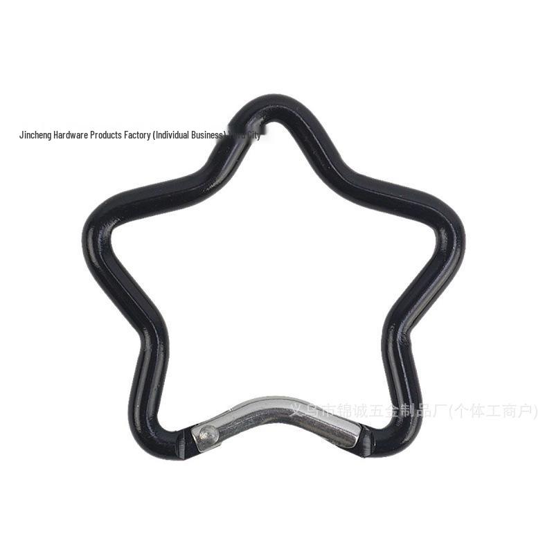 Outdoor Aluminum Alloy Five-Point Star Carabiner for Climbing and Luggage with Quick Release.