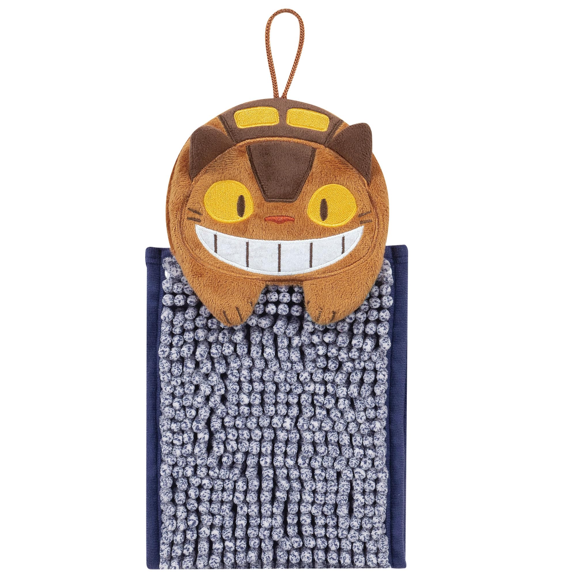 

Senko My Neighbor Totoro Fluffy Cat Bus Hand 15 x 20 cm using the Navy 65609 Towel, Approx. (when loop), Blue, Absorbent, Quick-Drying Microfiber,