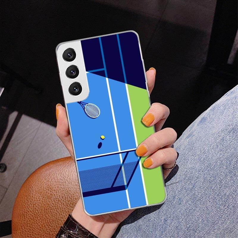 Tennis Sport Phnoe Case for Samsung Galaxy S26 S25 Edge S23 S24 Ultra S22 Plus S21 S20 FE Unique Cover Soft Coque Galaxy S25 S23