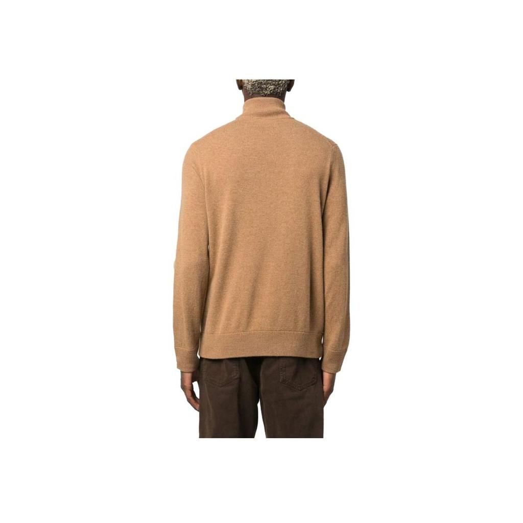 Polo Ralph Lauren Solid Color Stand Collar Zip Long Sleeve Jacket Men Jackets Brown 710876719-004