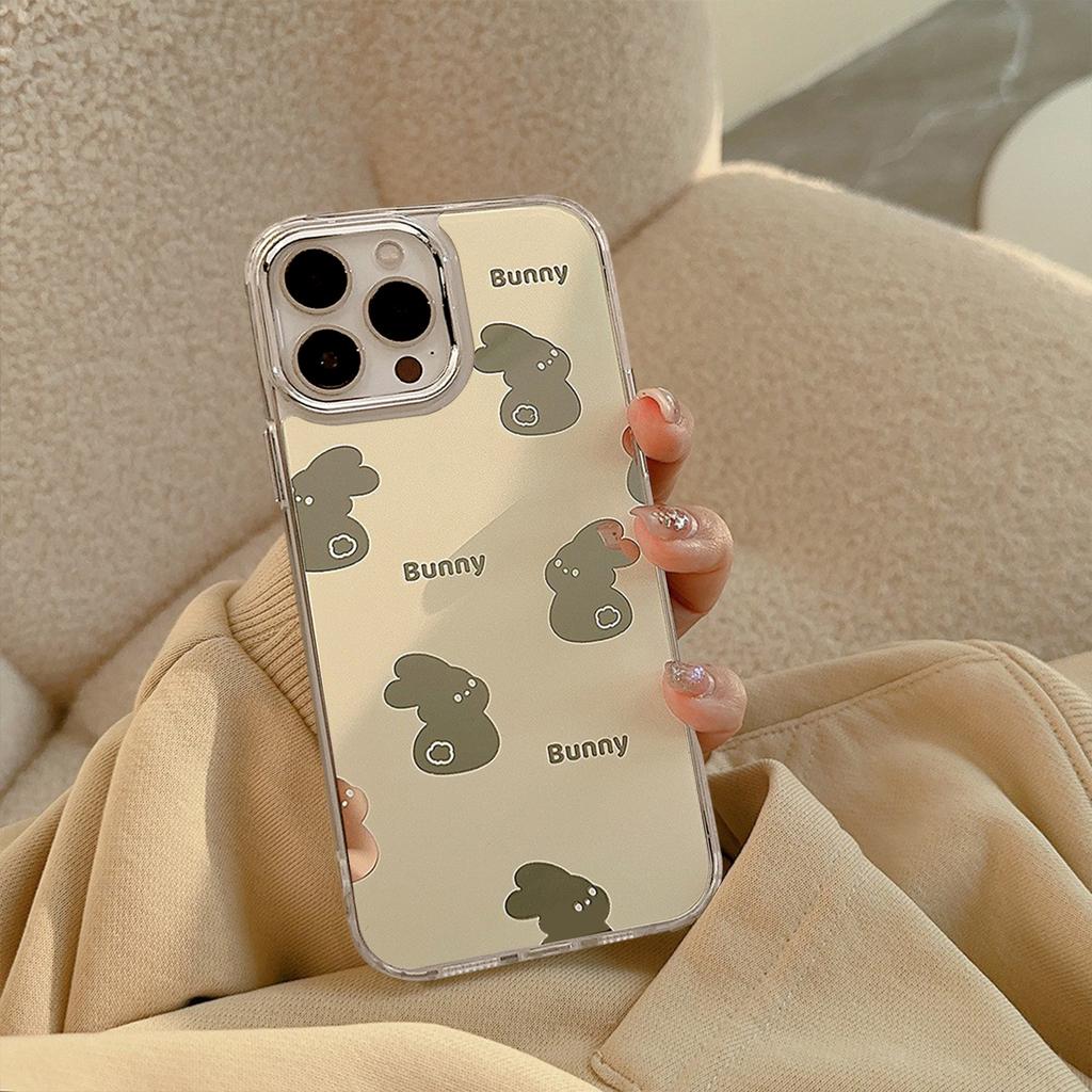 Mirror Rabbit for IPhone15 for Apple Phone Case 17 Creative 12X/8 for 14pro Max Set