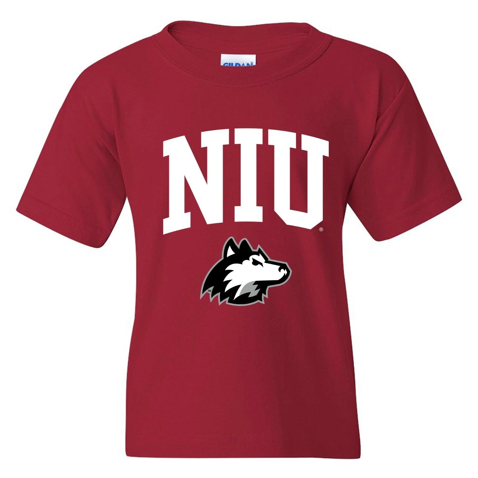 Northern Illinois Huskies Arch Logo Youth T-Shirt - Cardinal M