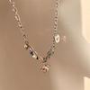 Summer Pearl Double Layer Heart Necklace - Women's Luxurious Layered Clavicle Chain Choker