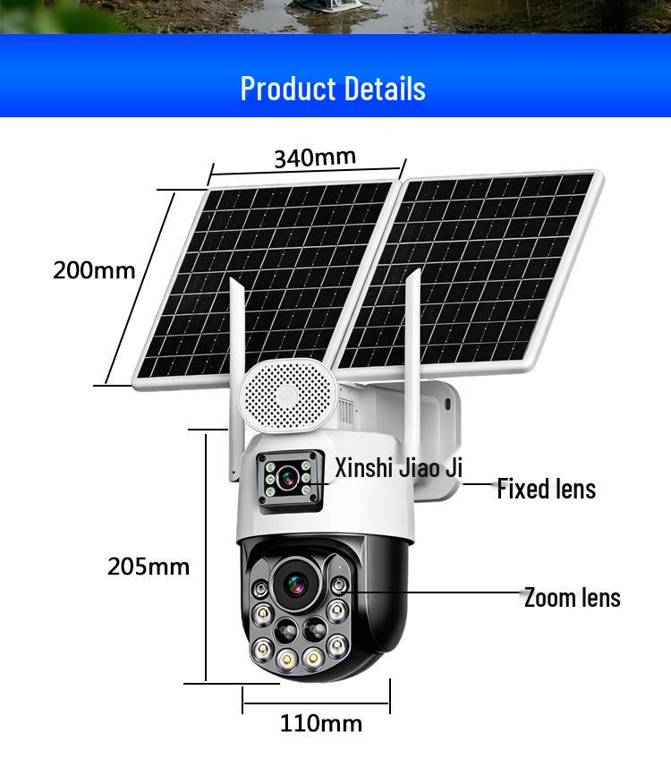 AOV4g Dual Lens Solar Camera with Dual Screen and 18x/36x Electric Zoom by HiEasy