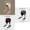 Cute Bear Ear Knit Hat For Women Winter Warm Plush Earmuffs Tie Headband Cap