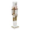 Les Trésors De Lily [A3490] - Golden White 'Nutcracker' Wooden Statuette (sword) - 35x10x8cm