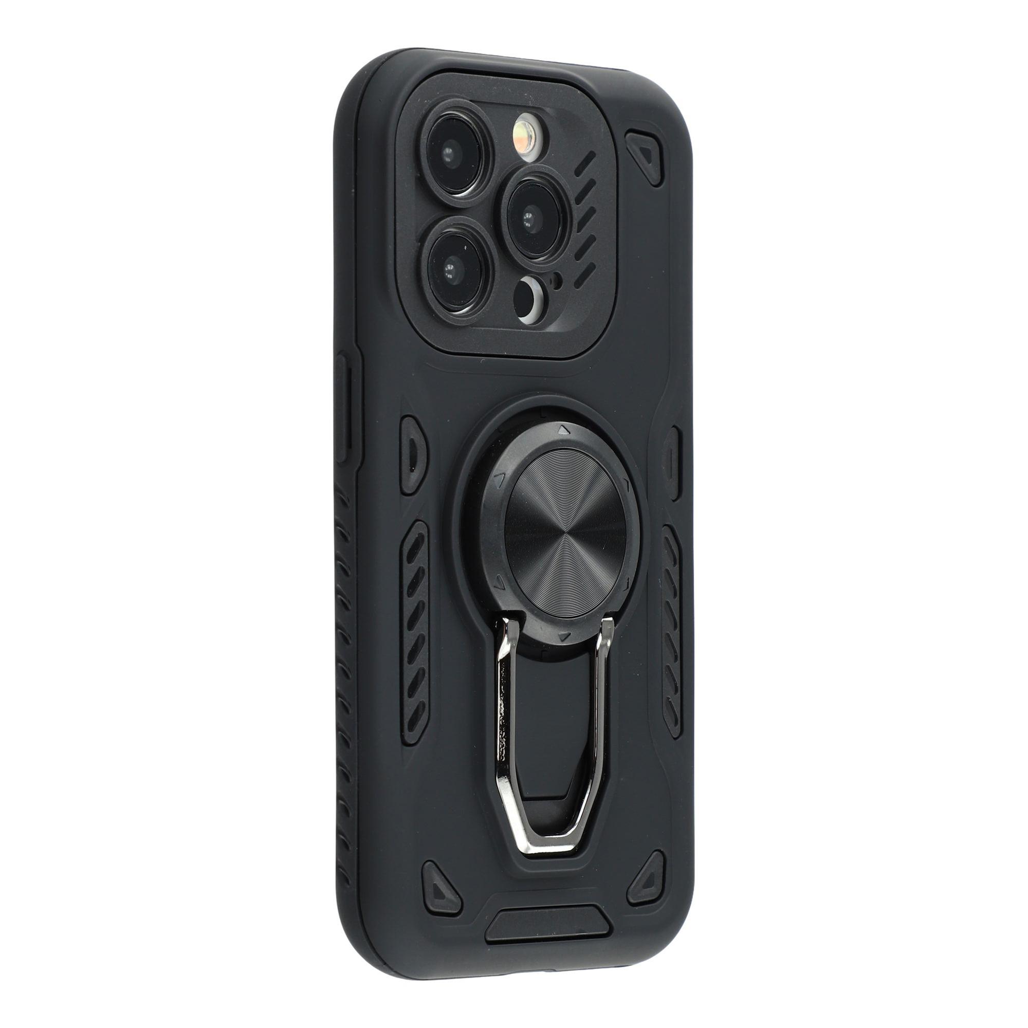 

For iPhone 15 Pro Case with Kickstand Shockproof TPU + PC Phone Back Cover