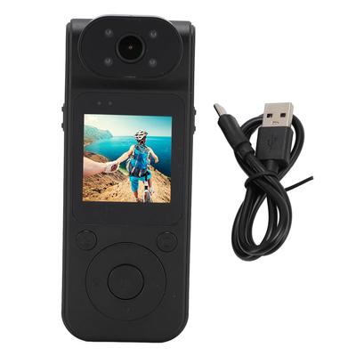 Back Clip Camcorder 4K 1.5 Inch IPS Screen Magnetic Wearable Camera 180 Degree Rotatable Lens Body