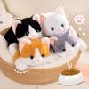 Cute Lying Cat Plush Toy Stuffed Animal, Kawaii Kitty Doll for Girls, Soft Comforting Companion for Anxiety Relief and Sleep Aid