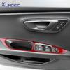 Real Soft Carbon Fiber For Seat Leon 2013 2014 2015 2016 2017 2018 2019 2020 MK3 5F Car Window Lift Frame Panel Sticker Trim