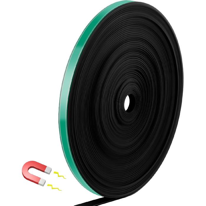 Magnetic Tape Roll Thin Strips, 0.39 Inch x 33 Feet Magnetic Board Dividers Whiteboard Graphic Decorative Tape Marking Line for Classroom Office Art