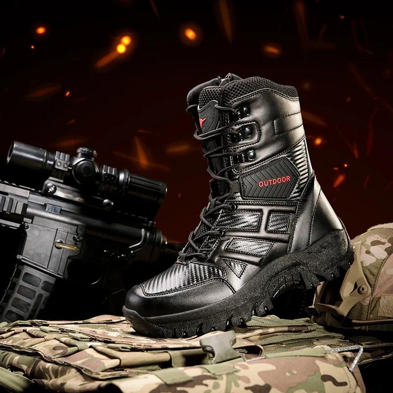 Fashion actical Military Boots Large Size Waterproof Breathable Field Boots Tactical Bag War Russia Battle Boots Home Direct Supply