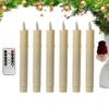 Flameless Candles 6 Pieces with Remote Timer LED Fake Candles Battery Operated for Indoor Outdoor Table Centerpieces Fireplace