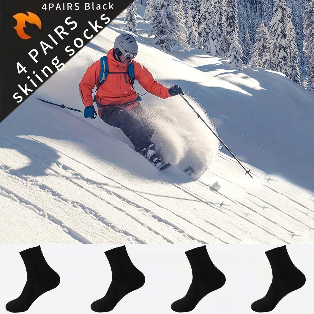 Calcetines para HOMBRE Térmicos Cálidos Invierno Nieve Calcetines Acogedores Tripulación Cabaña Cómodos Mujeres Calcetines de Trabajo Paquete
