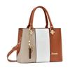 Women's Bags Fashi Trend Design Stripe Hit Color Handbag Shoulder Bag Messenger Bag Korean Style Bag