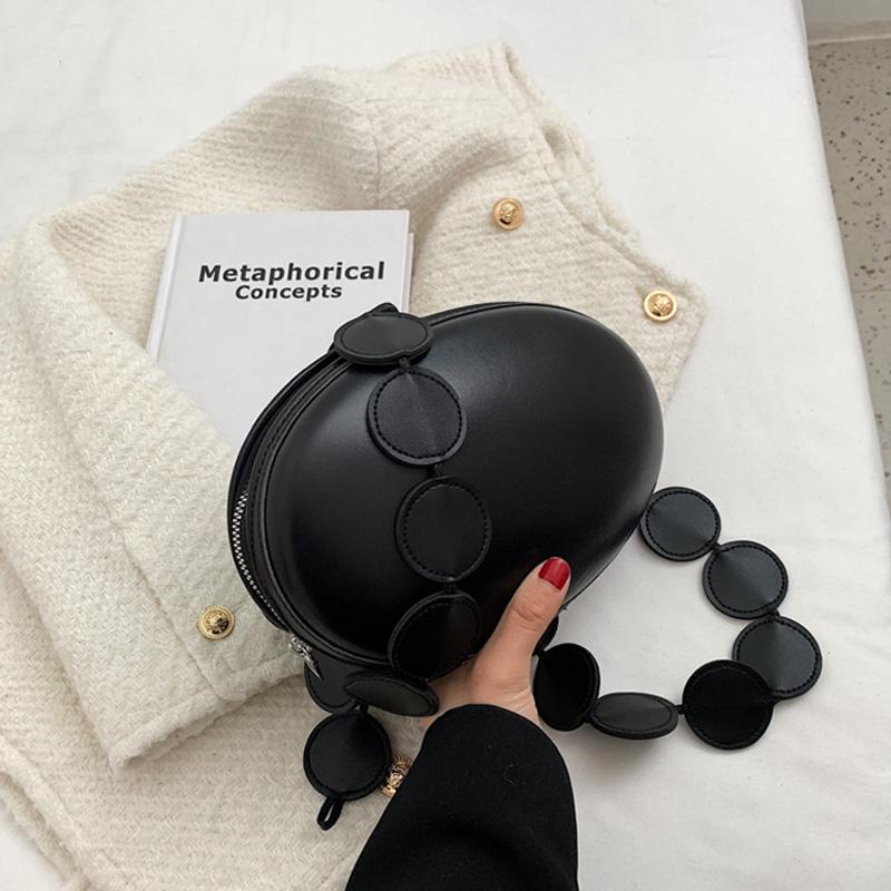 Brand Women Crossbody Bag Purse Summer Oval Small Shoulder Bags Designer Handbag Solid Color Leather Luxury Crossbody Chest Pack