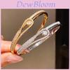 Minimalistisches Zirkon-Tropfen-Armreif-Armband für Damen mit vergoldetem Kupfer Schmuck