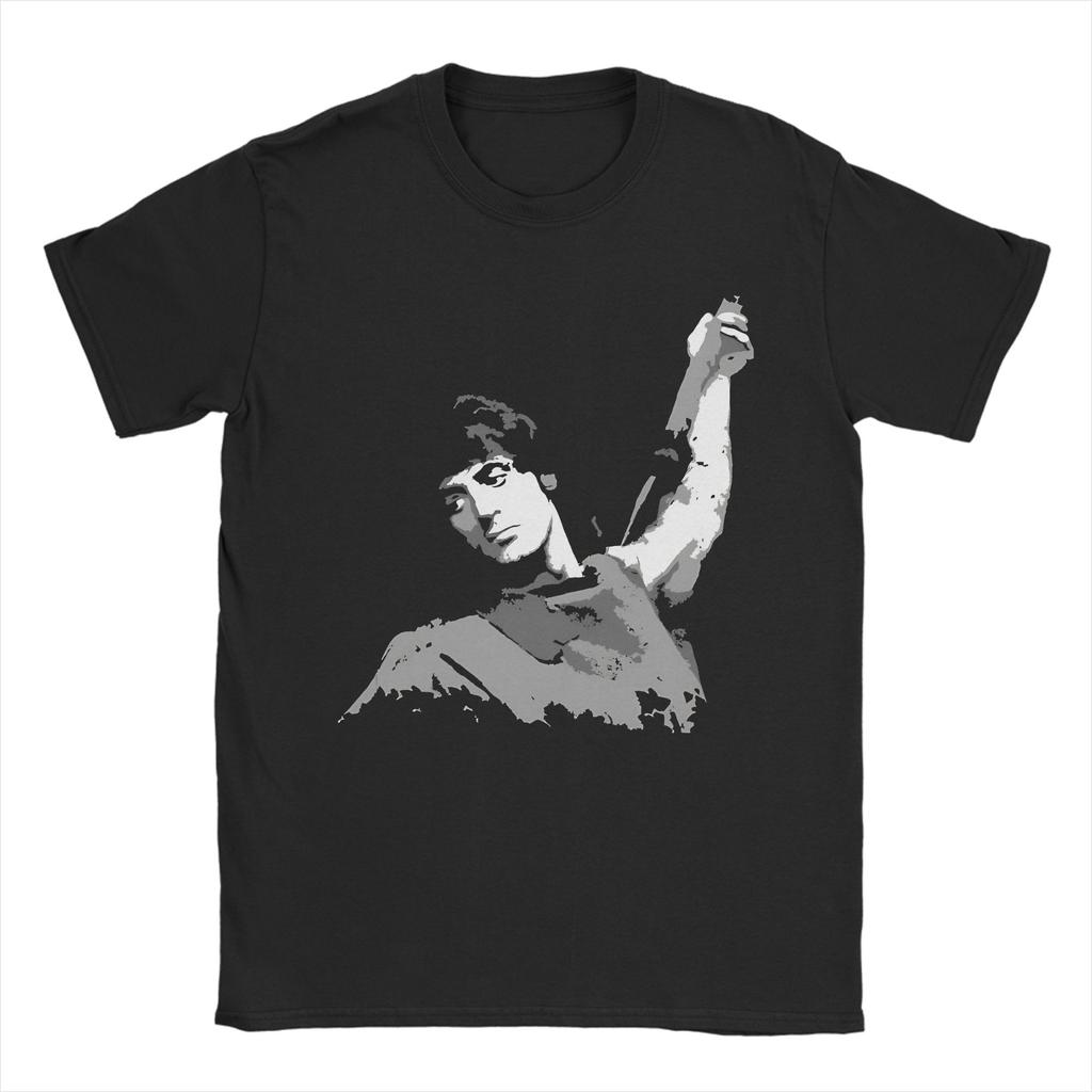 John Rambos Theme T Shirts for Unisex Pure Cotton Vintage TShirts Crewneck Tee Shirt Short Sleeve Clothing New Arrival