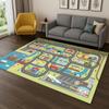 Child Playmat Highway Simulated City Traffic Carpet Rug for Bedroom Living Room Sofa Doormat Decor,Kid Game Non-slip Floor Mat