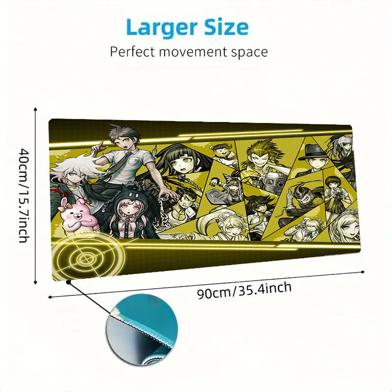 Dangan Ronpa Color Mouse Pad Large Gaming Table Cushion Non-slip Laptop Tablet Big Mousepad XXL Mat Mini PC Playmat With Lock edge