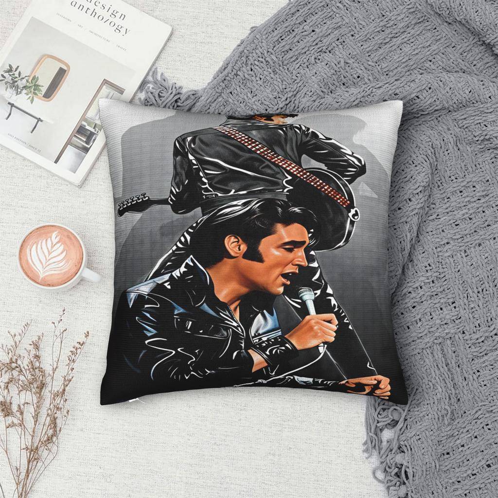 Pillow Cover E-Elviss Singer Novelty Pillow Case For Chair Sofa Home Decor Pillowcases