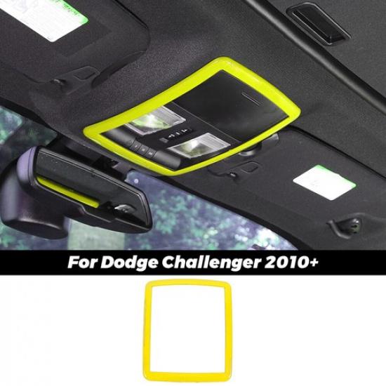 Yellow Roof Reading Lamp Light Frame Trim Decor Cover for Dodge Challenger 2010+