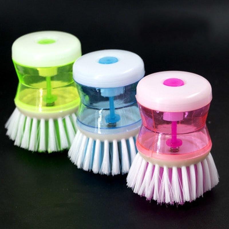 Kitchen Cleaning Brush Hydraulic Pressure Washing Brush Kitchen Pot Pan Dish Bowl Palm Wash Tool Bru