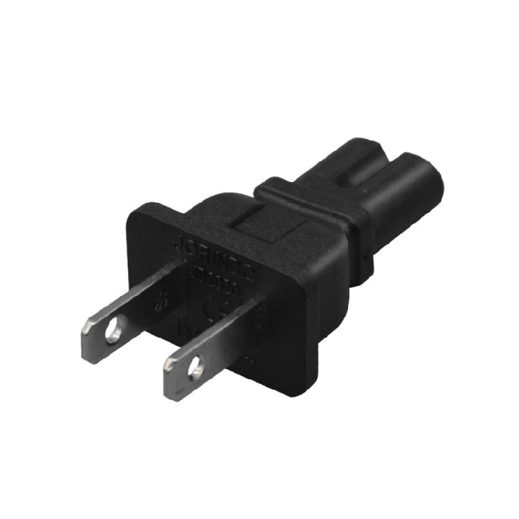 US 2pin Male Plugs to IEC 320 C5/C7 Adapter Cable US Power Adaptor Plugs