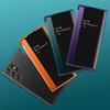 Applicable To Samsung S25Ultra Mobile Phone Case Plain Leather S24 Clamshell Leather Case Note20 Side Window Anti-drop Protective Case A52