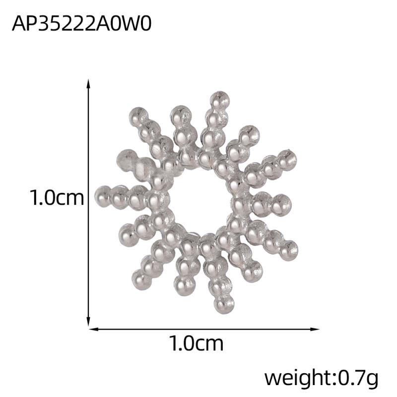 Colorful 18K Gold Plated Oil Drop Stainless Steel Charms Enamel Sun Flower Moon Pendants For Necklace Jewelry Making