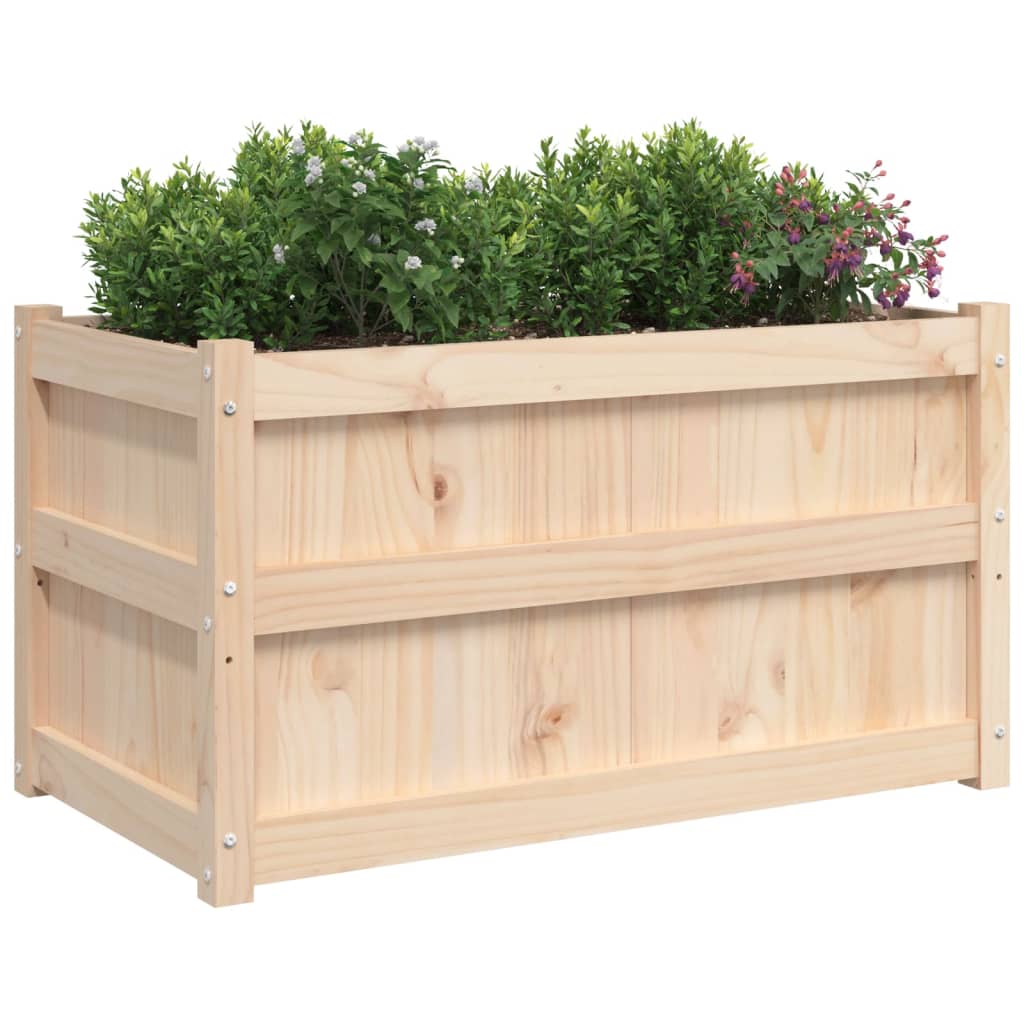 Vidaxl Garten Pflanzgefäß, 90x50x50 cm, Massives Kiefernholz