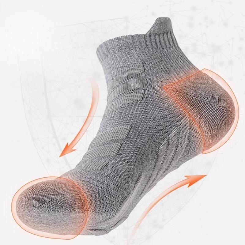 Men's Short Autumn, Spring and Summer Anti-odor and Sweat-absorbing Socks, Marathon Towel Bottom Short Tube Basketball Socks, Cycling Socks